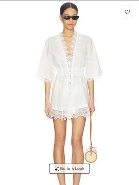 Waimari white eyelet beach cover up